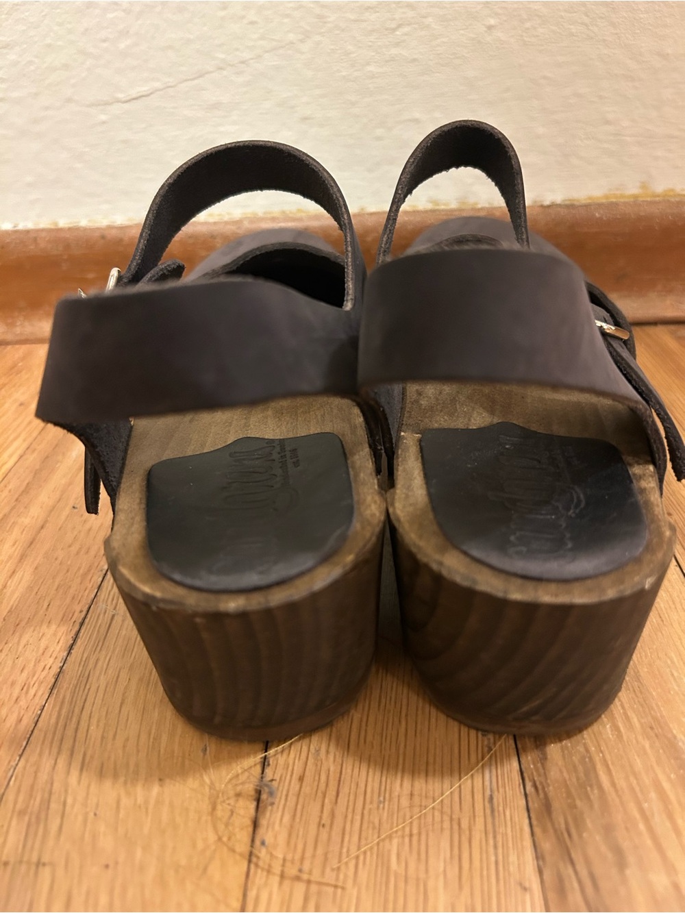 Sandgrens Women’s Milan Clog Sandals Navy Nubuck Leather w Scalloped Trim, EU 39 - Picture 7 of 11